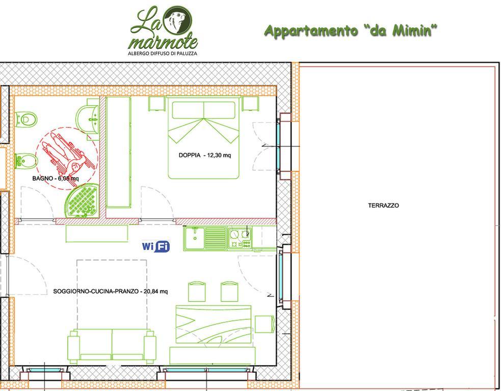 La Marmote Albergo Diffuso Di Paluzza Testeons Exterior foto